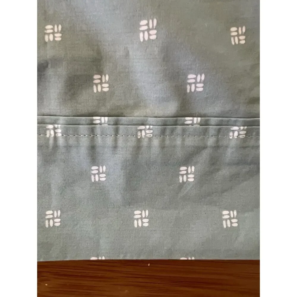 Queen SIZE Flat Sheet Performance 100% Organic Cotton Threshold Sage Green